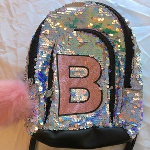 Flip sequin “B” mini back pack